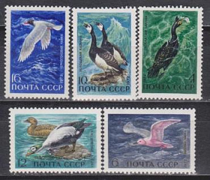 СССР, 1972, №4092-96, Водоплавающие птицы, 5 марок